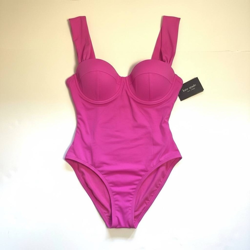 Kate Spade One Piece Swimsuit For Women Pink Underwire Cups Size M NWT - Picture 6 of 6